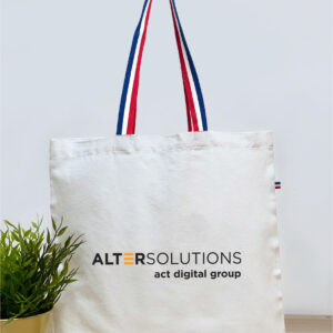 Tote bag publicitaire Made in France 260 gsm - JACKY BBR - BLANC