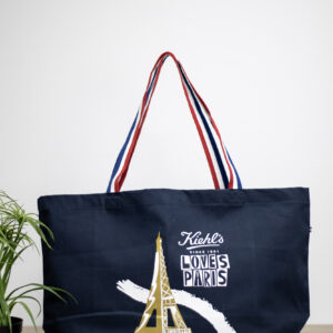 Cabas publicitaire Made in France 260 gsm - CECILE XL BBR Noir, Bleu Marine, Blanc