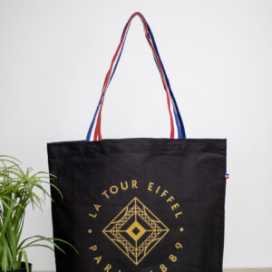 Cabas publicitaire Made in France 260 gsm - CECILE L BBR Noir, Bleu Marine, Blanc