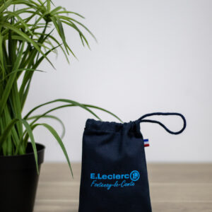 Pochon publicitaire Made in France 260 gsm - AUDREY XS Noir, Bleu Marine, Blanc